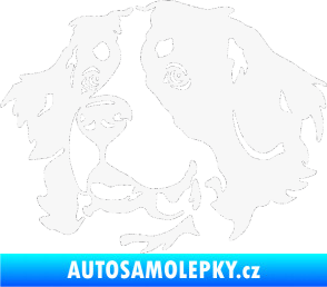 Samolepka Pes 131 levá bernský salašnický pes bílá