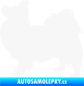 Samolepka Pes 149 levá papillon bílá