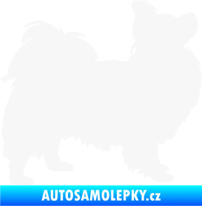 Samolepka Pes 149 pravá papillon bílá