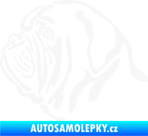 Samolepka Pes 163 levá bordeauxská doga bílá