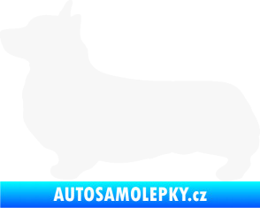 Samolepka Pes 164 levá Welsh Corgi Pembroke bílá