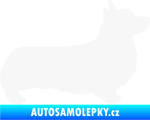 Samolepka Pes 164 pravá Welsh Corgi Pembroke bílá