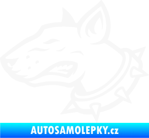 Samolepka Pes 167 levá pitbull bílá