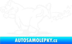 Samolepka Pes čůrá levá bílá