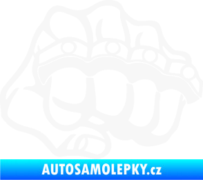 Samolepka Pěst boxer pravá bílá