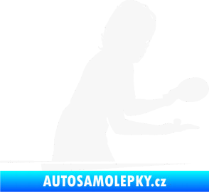 Samolepka Ping pong 005 pravá bílá
