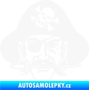 Samolepka Pirát 002 pravá bílá