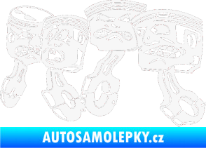 Samolepka Písty levá bílá