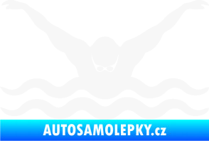 Samolepka Plavání 001  bílá
