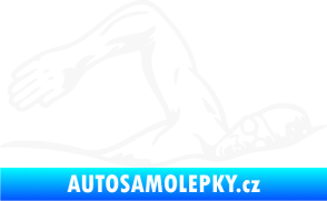 Samolepka Plavání pravá 002  bílá