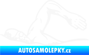 Samolepka Plavání levá 002  bílá