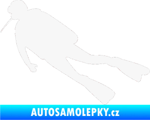 Samolepka Potápěč 006 levá bílá
