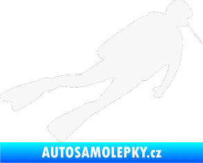 Samolepka Potápěč 006 pravá bílá