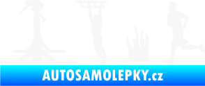 Samolepka Překážkové závody 001 levá OCR bílá