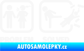 Samolepka Problem? Solved 001 bílá
