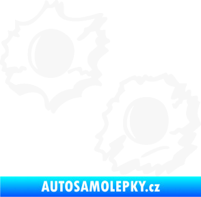 Samolepka Průstřely 001 levá bílá