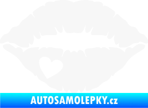 Samolepka Pusa 004 se srdíčkem levá bílá