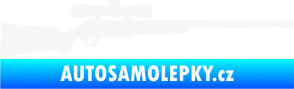 Samolepka Puška 002 pravá lovecká bílá