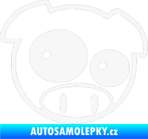Samolepka Rally pig 001 pravá bílá
