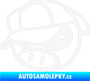 Samolepka Rally pig 003 levá bílá