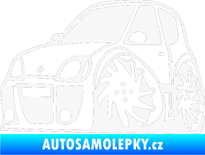 Samolepka Renault Clio sport karikatura levá bílá