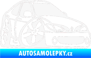 Samolepka Renault Megane karikatura pravá bílá