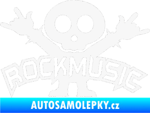 Samolepka Rock music fanda bílá