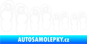 Samolepka Rodina v autě botičky 001 bílá