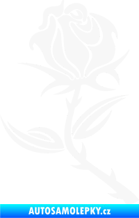 Samolepka Růže 002 levá bílá