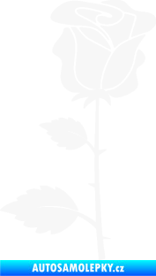 Samolepka Růže 007 levá bílá