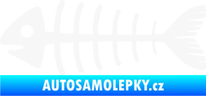 Samolepka Ryba fishbone kostra levá bílá