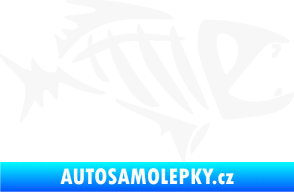 Samolepka Ryba kostra  007 pravá bílá
