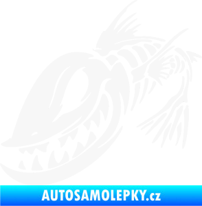 Samolepka Ryba kostra 001 levá bílá