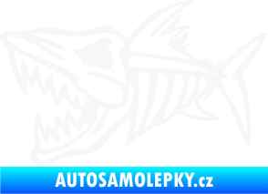 Samolepka Ryba kostra 002 levá bílá