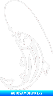 Samolepka Ryba s návnadou 003 levá bílá