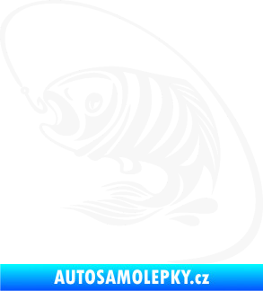 Samolepka Ryba s návnadou 007 levá bílá