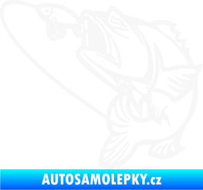 Samolepka Ryba s návnadou 009 levá bílá