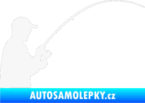 Samolepka Rybář 001 pravá bílá