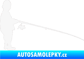 Samolepka Rybář 009 pravá bílá