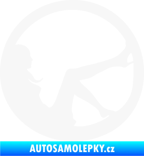 Samolepka Sexy lady 003 pravá v kruhu bílá