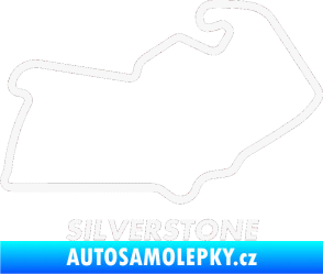 Samolepka Okruh Silverstone bílá