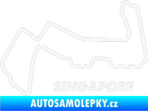 Samolepka Okruh Singapore bílá