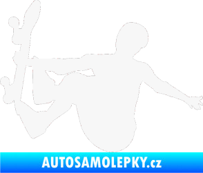 Samolepka Skateboard 008 levá bílá