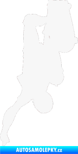 Samolepka Skateboard 010 pravá bílá