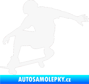 Samolepka Skateboard 012 levá bílá