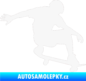 Samolepka Skateboard 012 pravá bílá