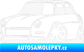 Samolepka Škoda 1000 karikatura levá bílá