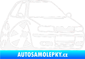 Samolepka Škoda Felicia karikatura pravá bílá