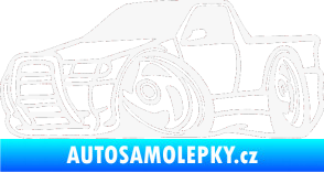 Samolepka Škoda Felicia korba karikatura levá bílá