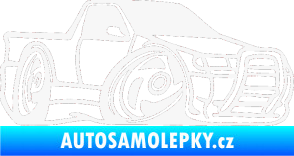 Samolepka Škoda Felicia korba karikatura pravá bílá